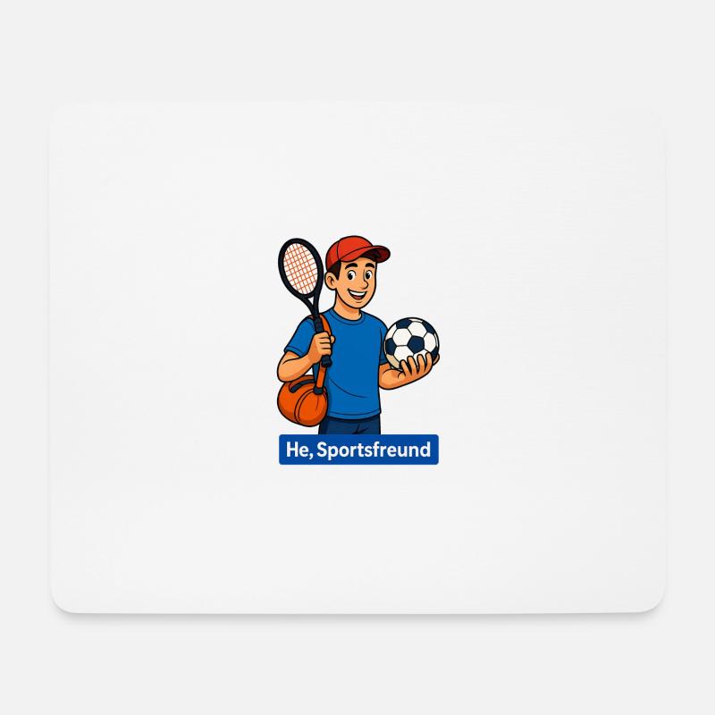 Sportsfreund - Mousepad (Querformat) - Weiß