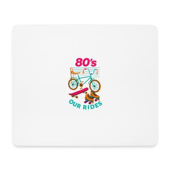 The 80’s – Our Rides in Neon Vibes - Mousepad (Querformat) - Weiß - Vorne