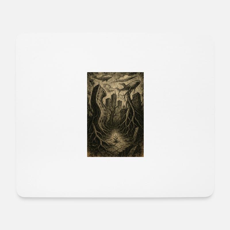 Die Natur wird sich zurückerobern - Mousepad (Querformat) - Weiß