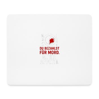 Mord auf dem Teller - Mousepad (Querformat) - Weiß - Vorne