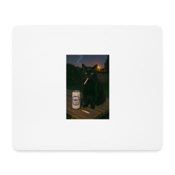 Meowster of Coolness – Nachtmodus aktiviert - Mousepad (Querformat) - Weiß - Vorne