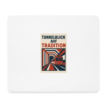 Tunnelblick auf Tradition U Bahn - Mousepad (Querformat) - Weiß - Vorne