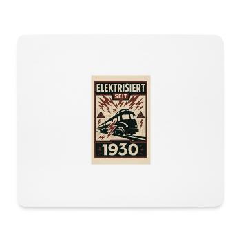 Electrified Electricity Railway 1930 Railway Train Express - Tapis de souris (format paysage) - blanc - Devant