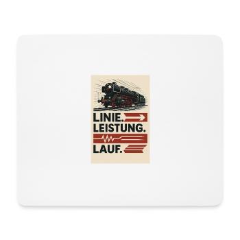 Railway Steam Locomotive Line Performance Run - Mouse Pad (horizontal) - white - Front