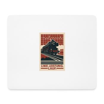 Railway Steam Locomotive Line Performance Run - Mouse Pad (horizontal) - white - Front