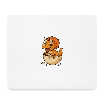 Baby Triceratop - Mousepad (Querformat) - Weiß - Vorne