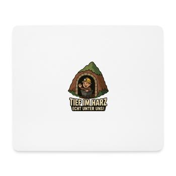 Tief im Harz Bergwerk Bergbau - Mousepad (Querformat) - Weiß - Vorne