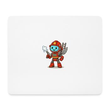 Fire Brigade Robot Kids - Mouse Pad (horizontal) - white - Front