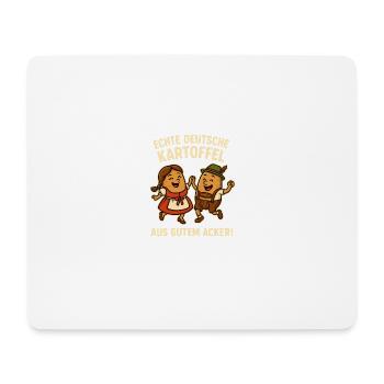 Echte Deutsche Kartoffel Bayrisch Dirndl Tracht - Mousepad (Querformat) - Weiß - Vorne