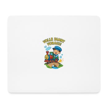 Eisenbahn Kinder Volle Fahrt Voraus - Mousepad (Querformat) - Weiß - Vorne