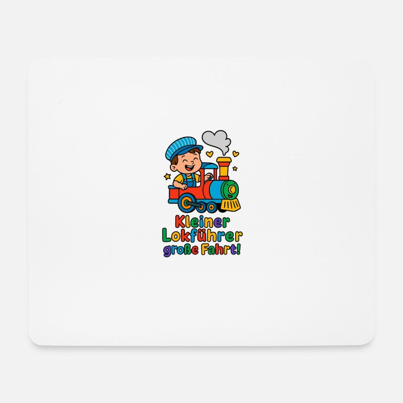 Little train driver, big ride - Mouse Pad (horizontal) - white