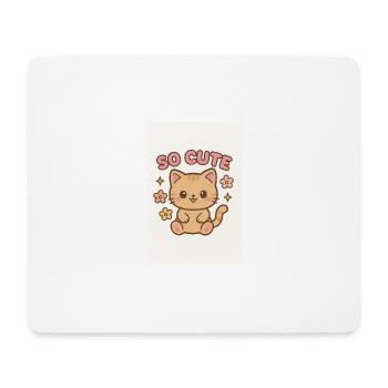 So cute kitty design - Mouse Pad (horizontal) - white - Front