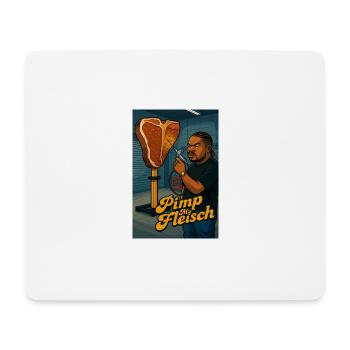 Pimp My Fleisch (BBQ-Shirt) - Mousepad (Querformat) - Weiß - Vorne