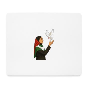 Colombe de la Paix en Palestine - Tapis de souris (format paysage) - blanc - Devant