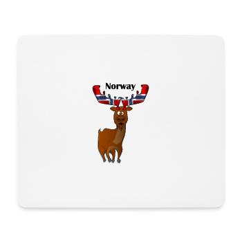Norway Elg - Tapis de souris (format paysage) - blanc - Devant