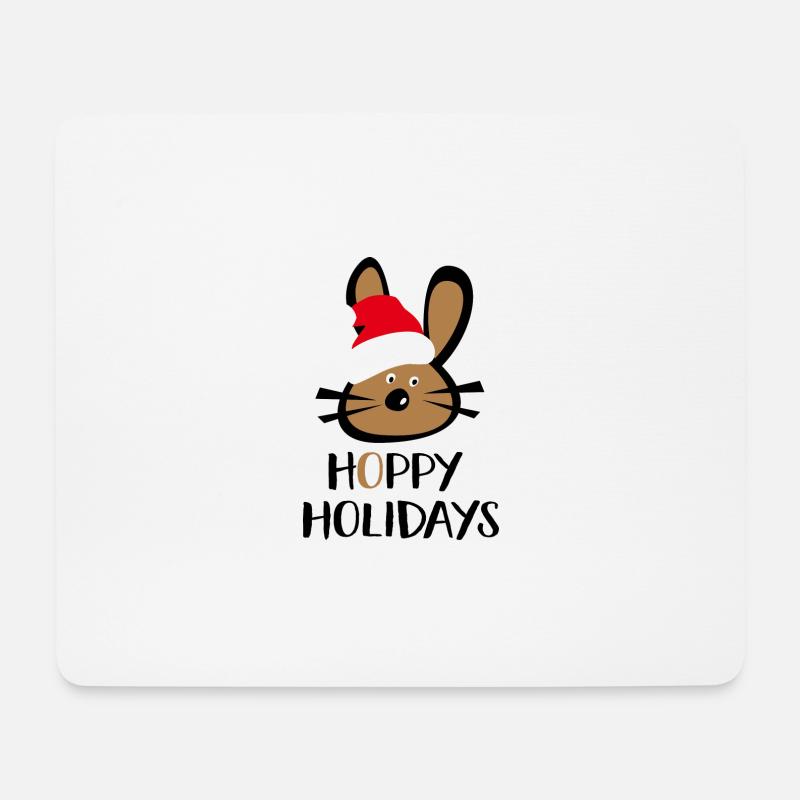 hoppy holidays - Mousepad (Querformat) - Weiß