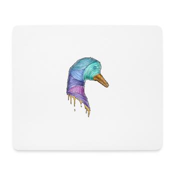 Regenbogenente tropft - Mousepad (Querformat) - Weiß - Vorne