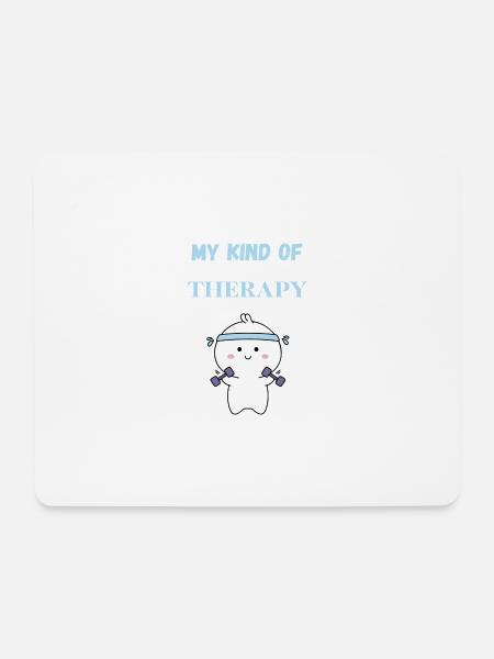 My kind of therapy T-Shirt Kanninchen Geschenk - Mousepad (Querformat) - Weiß