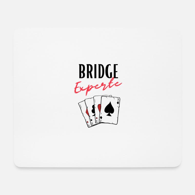 Bridge Experte - Mousepad (Querformat) - Weiß