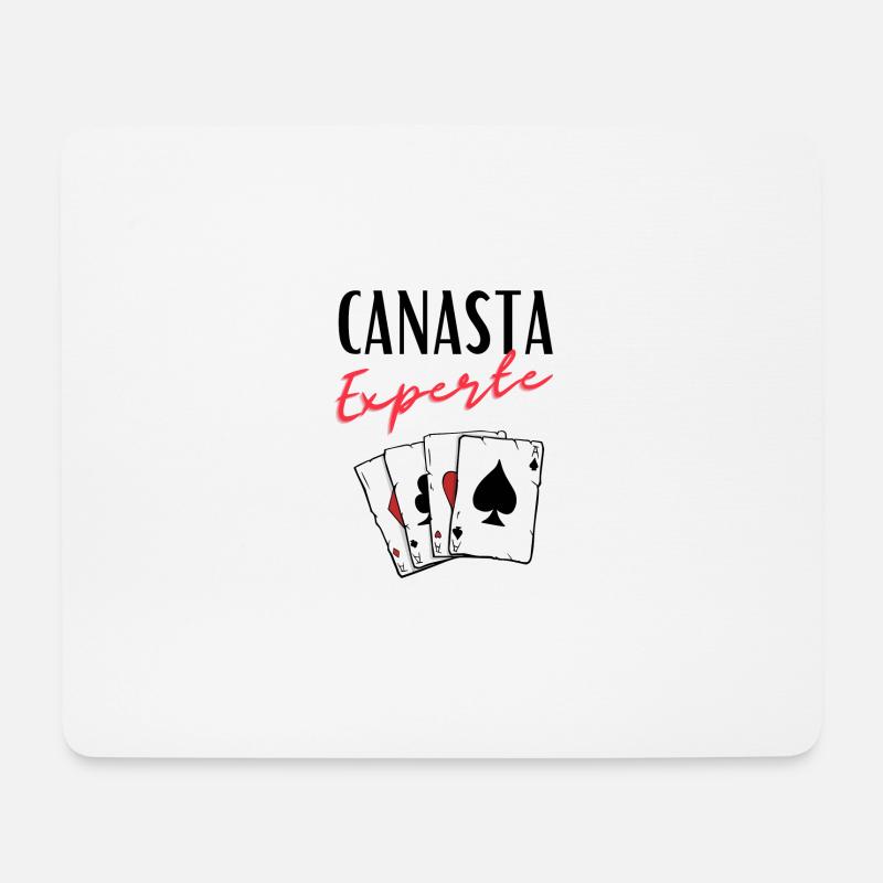 Canasta Experte - Mousepad (Querformat) - Weiß