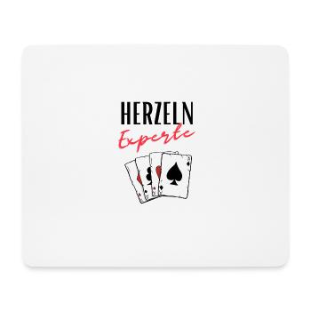 Herzeln Experte - Mousepad (Querformat) - Weiß - Vorne