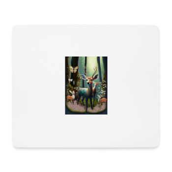 Rehkitze mit Schmetterlinge - Mousepad (Querformat) - Weiß - Vorne