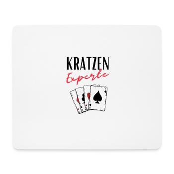 Kratzen Experte - Mousepad (Querformat) - Weiß - Vorne