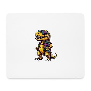 Dinosaur T-Rex Cool Summer - Mouse Pad (horizontal) - white - Front