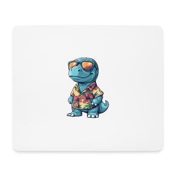 Dinosaurier brontosaurus Sommer - Mousepad (Querformat) - Weiß - Vorne