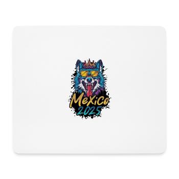 Mexiko 2025 Party Wolf - Mousepad (Querformat) - Weiß - Vorne