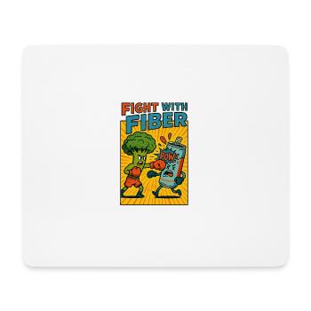 Le puissant brocoli contre la menace du soda - Tapis de souris (format paysage) - blanc - Devant