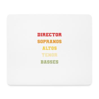 Direktor Sopranos Altos Maestro Geschenk - Mousepad (Querformat) - Weiß - Vorne