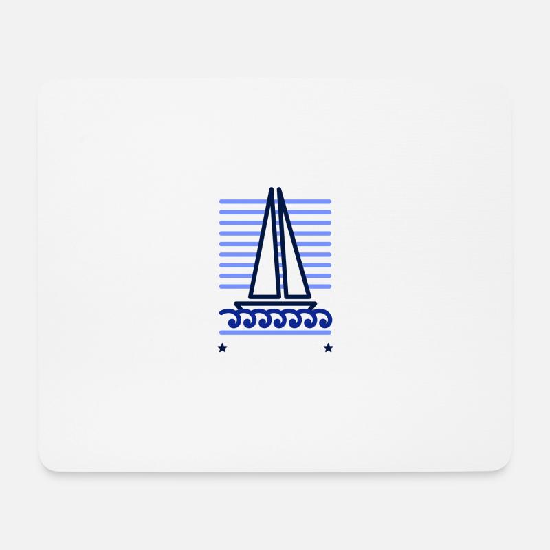 Segelboot, oh Segelboot! - Mousepad (Querformat) - Weiß