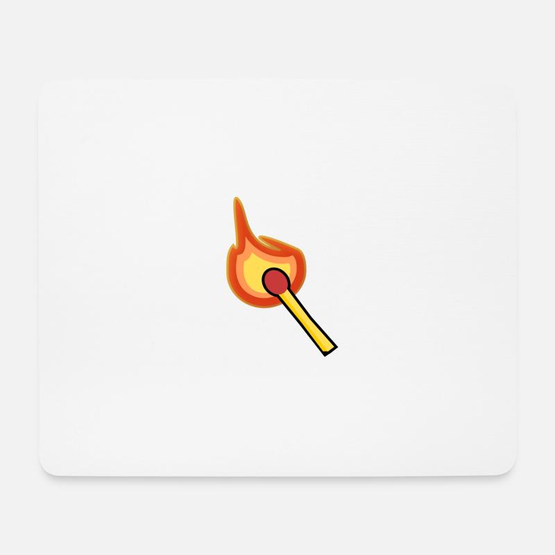 Streichholz - Mousepad (Querformat) - Weiß