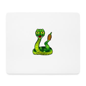 Rattlesnake en vert. idée cadeau - Tapis de souris (format paysage) - blanc - Devant