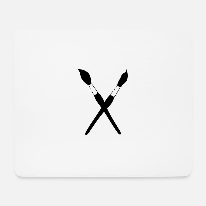 Pinsel - Mousepad (Querformat) - Weiß