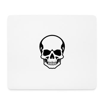 Tête de mort - Tapis de souris (format paysage) - blanc - Devant
