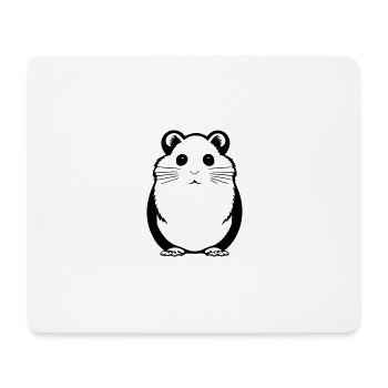 Hamster - Mousepad (Querformat) - Weiß - Vorne