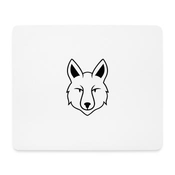 Loup - Tapis de souris (format paysage) - blanc - Devant
