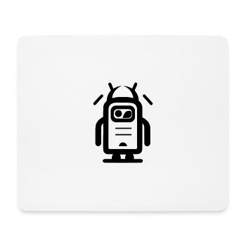 Petit robot - Tapis de souris (format paysage) - blanc - Devant