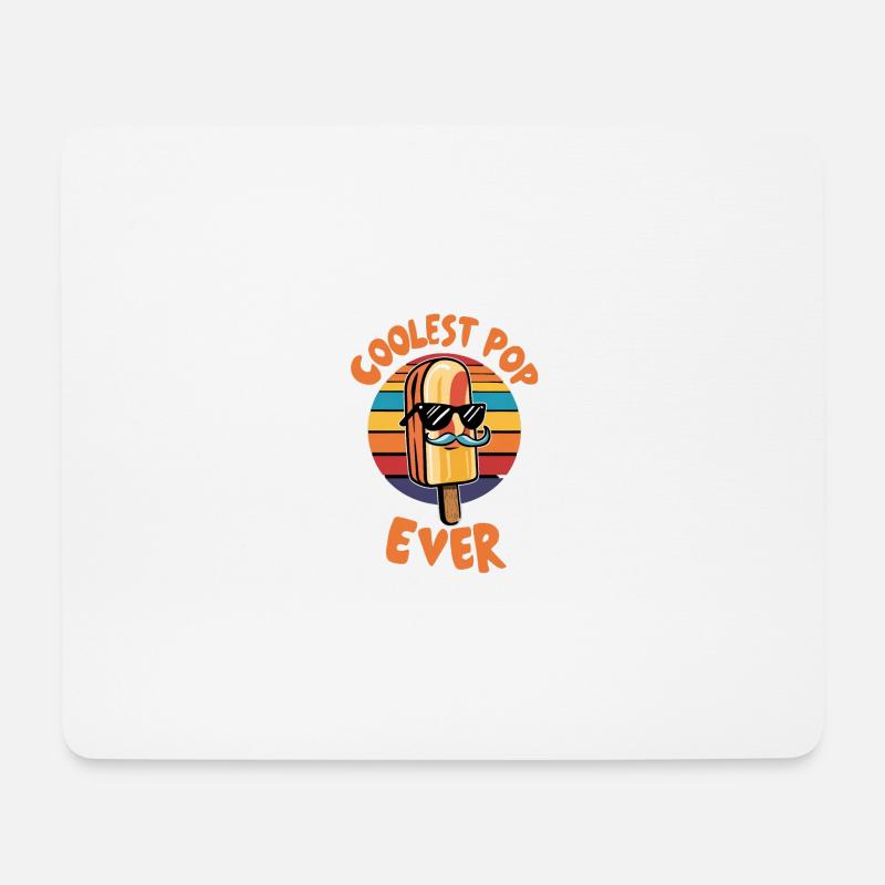 Coolest Pop Ever Fun Popsicle Dad - Mousepad (Querformat) - Weiß