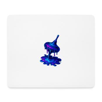 Toupie fondante bleu violet - Tapis de souris (format paysage) - blanc - Devant