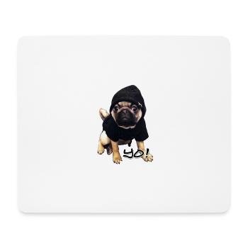 yo_mops_3 - Mouse Pad (horizontal) - white - Front