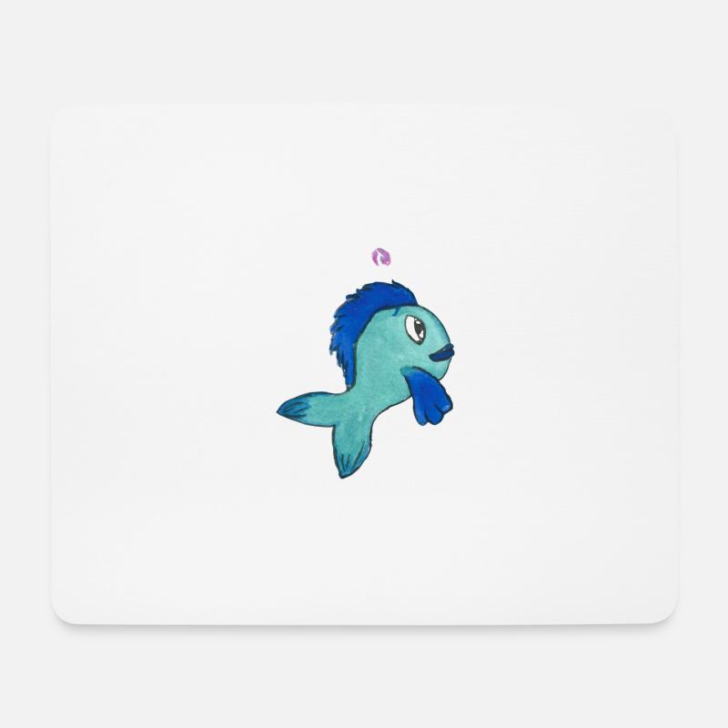 Fisch Forelle - Mousepad (Querformat) - Weiß