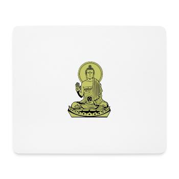Sitting Buddha - Tapis de souris (format paysage) - blanc - Devant