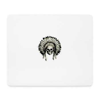 Crâne indien - Tapis de souris (format paysage) - blanc - Devant