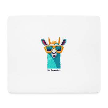 Retro Lama Revolt - Mouse Pad (horizontal) - white - Front