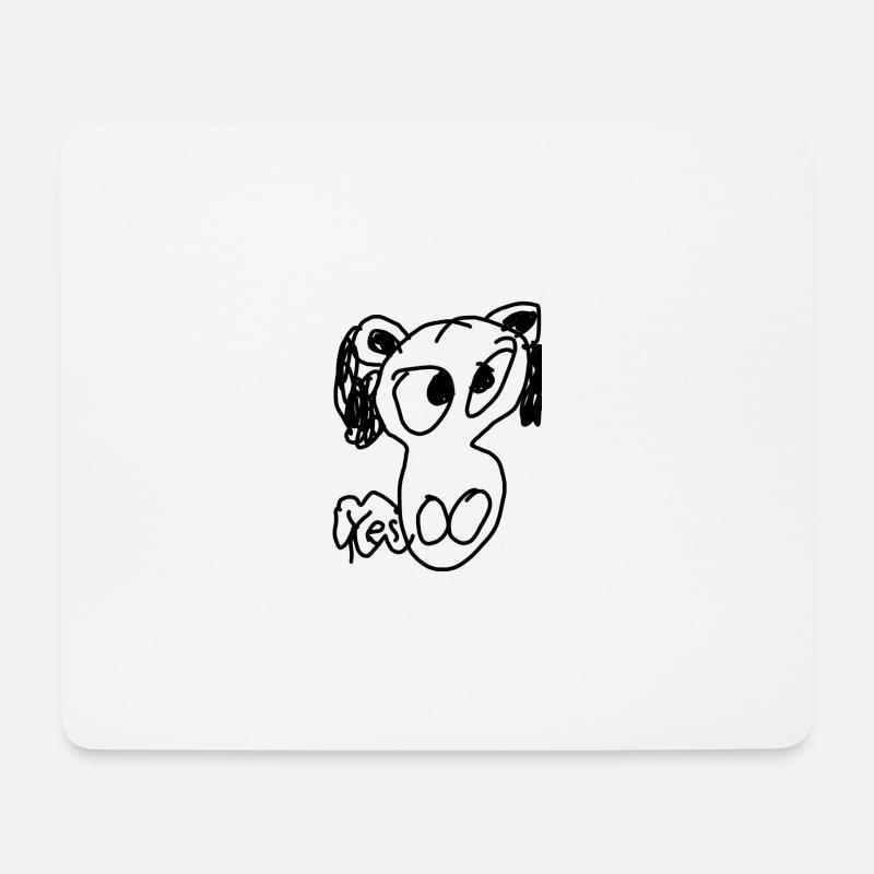 CowCow - Mousepad (Querformat) - Weiß
