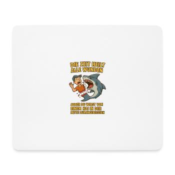 Time heals sore shark - Mouse Pad (horizontal) - white - Front