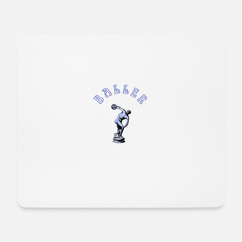 Baller Motiv - Mousepad (Querformat) - Weiß